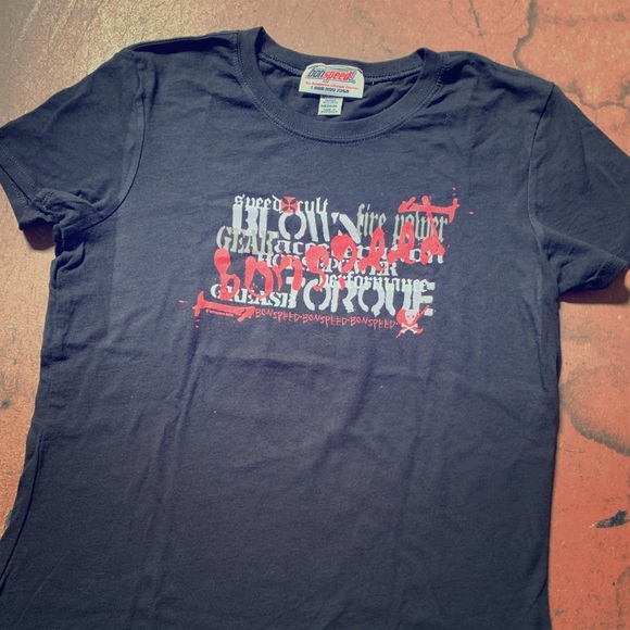 bonspeed Tops - Women’s Graffiti T Black W/ Screened Graphic NEW